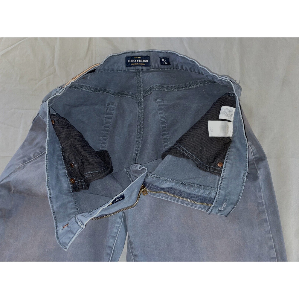 Lucky Brand 121 Slim 5-Pocket Sateen Jean Pants. Washed Gray, Men's 36X33. Read. - Picture 7 of 9